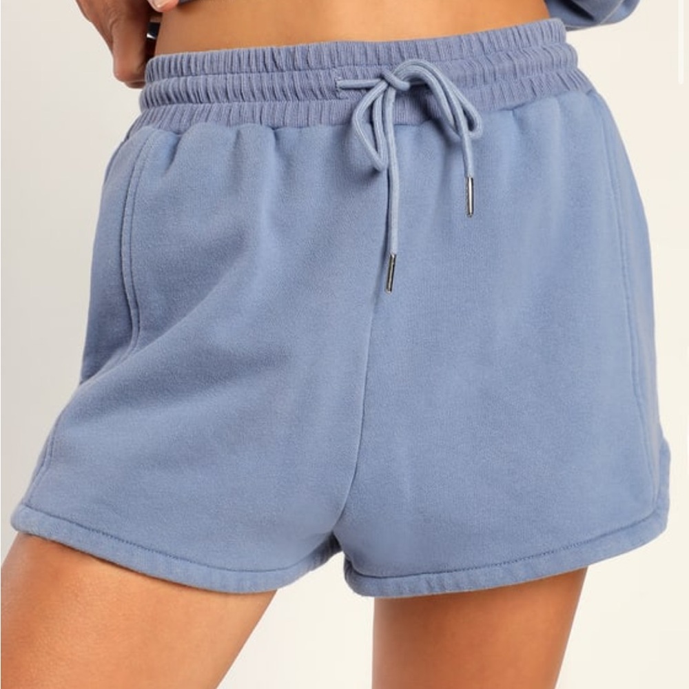 Lulus denim blue drawstring lounge shorts. Size Small